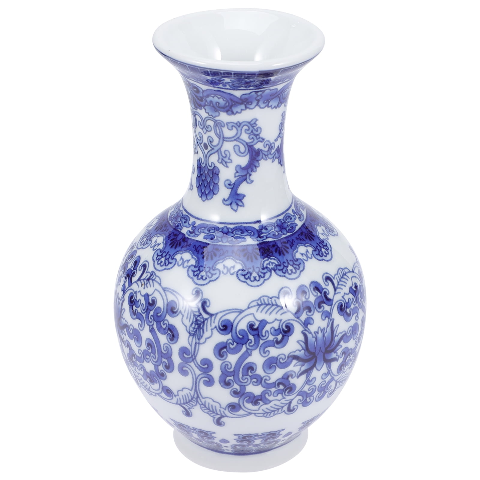 Blue and White Porcelain Vase Chinoiserie Decor Crafts Planter Small