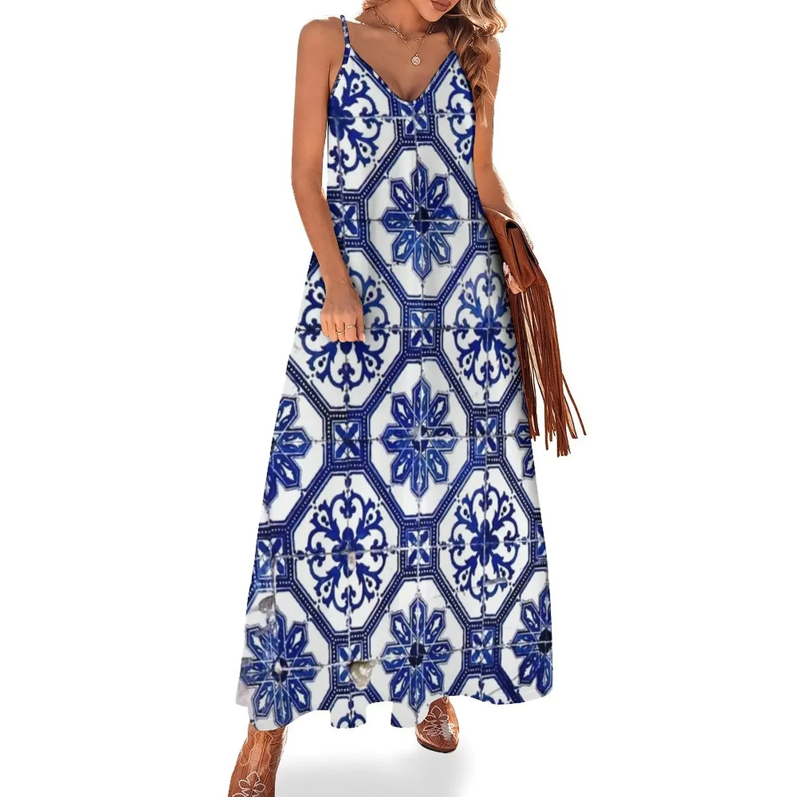 princess polly baby blue dress Reiss Tile Print Belted Mini Dress in Blue