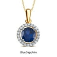 thumbnail image 1 of Blue and White Sapphire Birthstone Pendant in Sterling Silver, 1 of 3