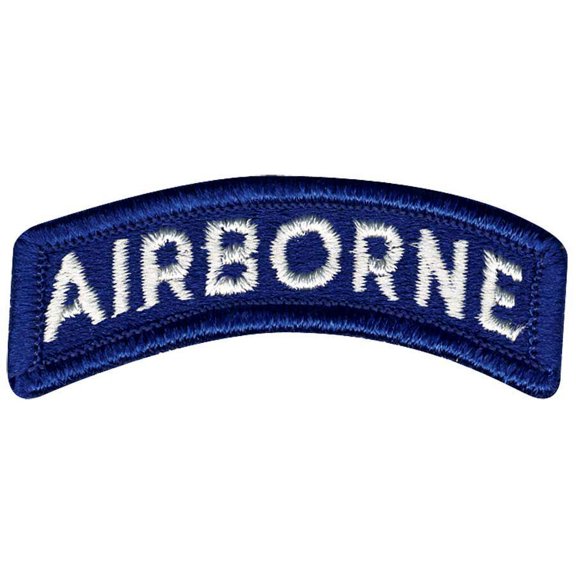 Blue and White Sew on Airborne Tab