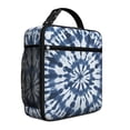 thumbnail image 1 of Blue and White Tie Dye Pattern Insulated Lunch Bag Teens,Lunch Box for Men Women for Work,Picnic or Travel,10.2x9.5x4.3 Inches,8 Can Capacity, 1 of 6
