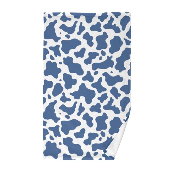 Blue and White Vector Pattern Bath Towel 100% Cotton Soft Thick High Absorbency Hand Face Towel Single Pack 16x28in