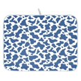 thumbnail image 1 of Blue and White Vector Pattern Drying Dish Mat Quick Drying Absorbent Soft Durable for Kitchen 18" x 24", 1 of 10