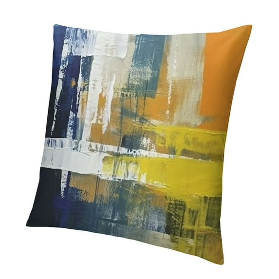 Blue and Yellow Abstract Art Decorative Throw Pillow Covers Soft Square Pillowcases Cushion for Living Room Sofa Bedroom Farmhouse Home Decor