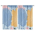 thumbnail image 1 of Blue and Yellow Block Flowers Curtains-blackout Curtains Bedroom Decor Living Room Darkening Grommet Window Drapes 2 Panels Set 52"x 84", 1 of 2