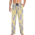 thumbnail image 1 of Blue and Yellow Flowers Men's Pajama Pants Lightweight Sleepwear Bottom Lounge Pants, 1 of 6