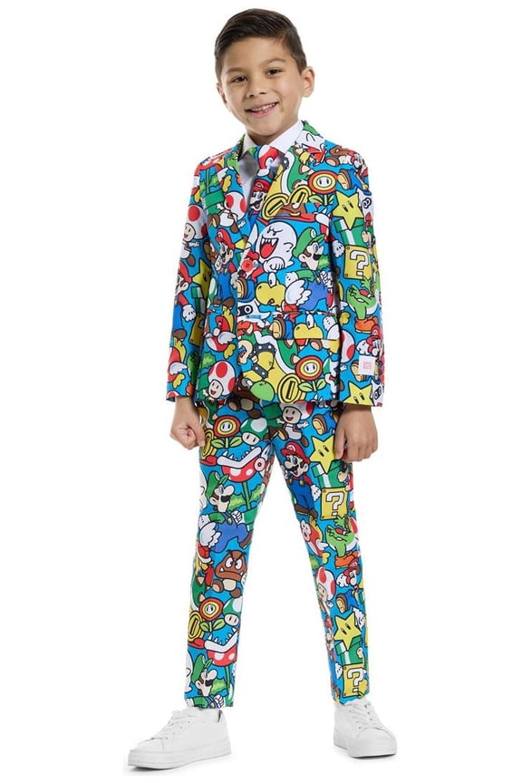 Blue and Yellow Super Mario Boys Suit - Small