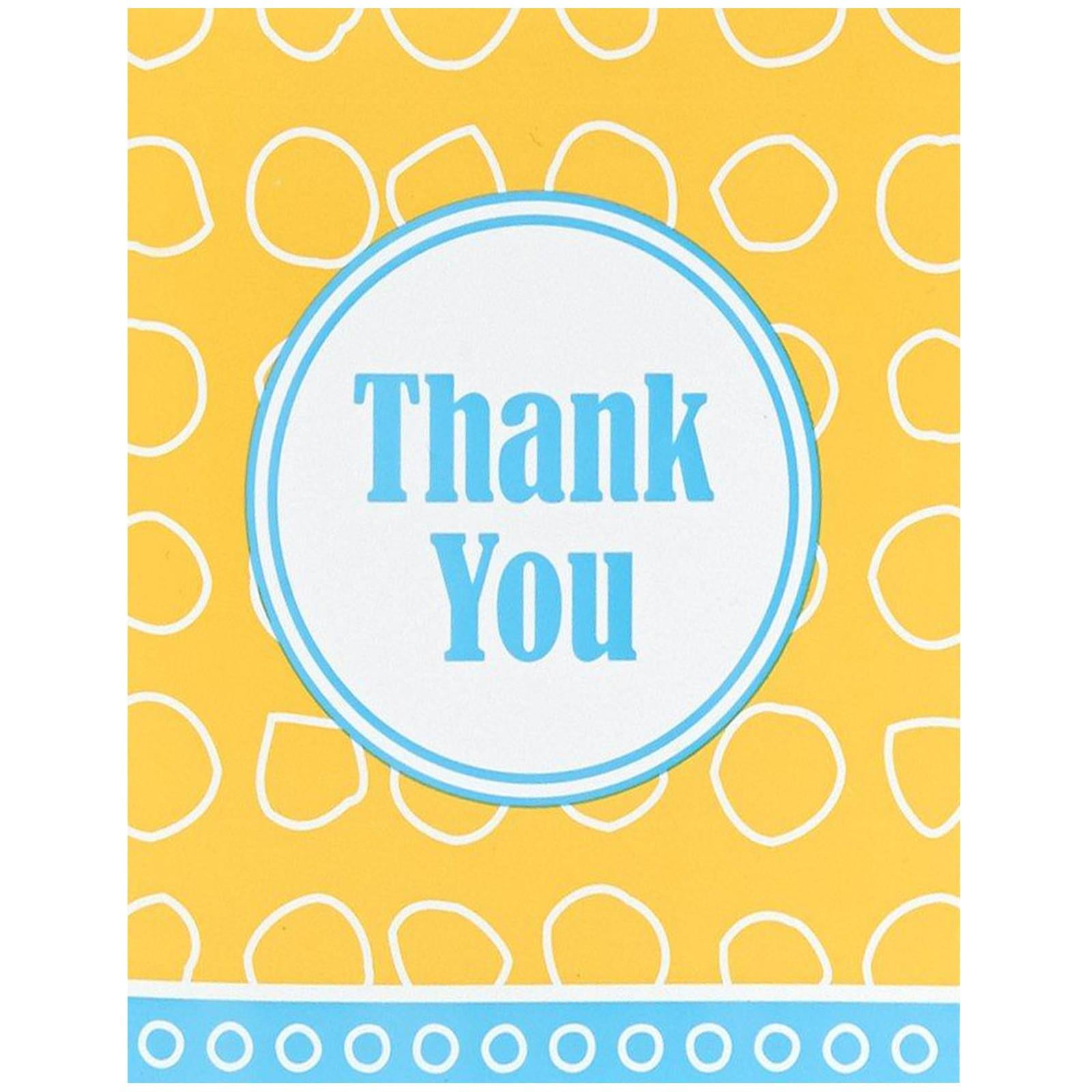 Blue and Yellow Thank You Notes, 8pk