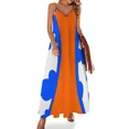 thumbnail image 1 of Blue and orange Sleeveless Dress women's summer jumpsuit dresses for woman02 chic and elegant evening dress Dress, 1 of 1
