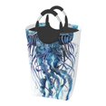 Blue aquatic animal closeup laundry bag, machine washable dirty