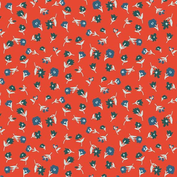 Blue bird floral Summers Dance Everlasting Art Gallery Fabrics Sold By The Quarter Yard