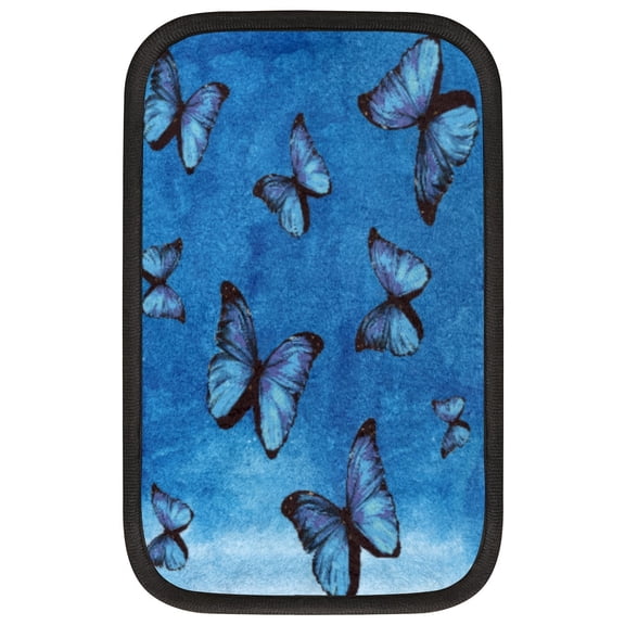 Blue butterfly Car Armrest Box Mat