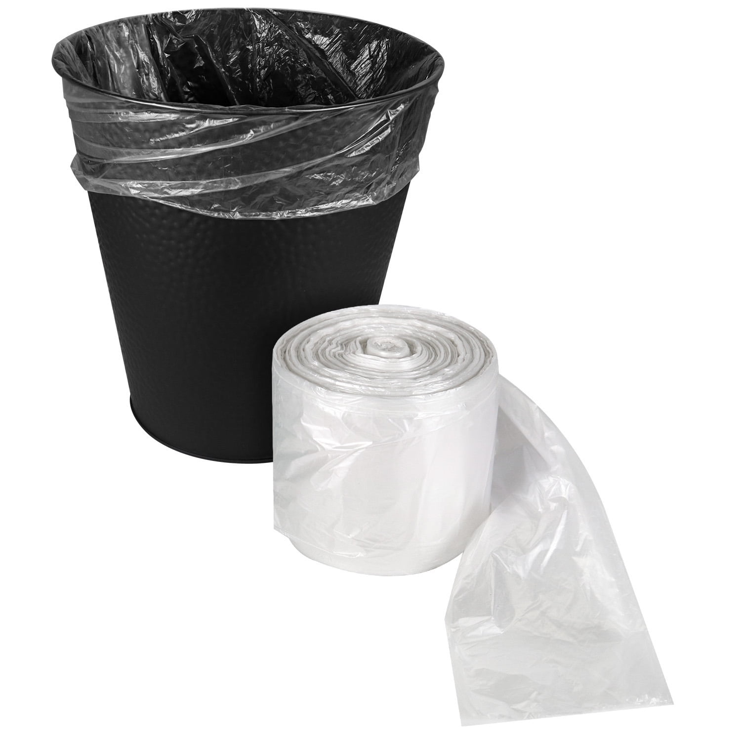 Small Trash Bag, 2.6 Gallon Garbage Bags Bathroom Trash can Liners for  Bedroom Home Kitchen 80 Counts,2 Gallon Trash Bag with Blue Drawstring,  White
