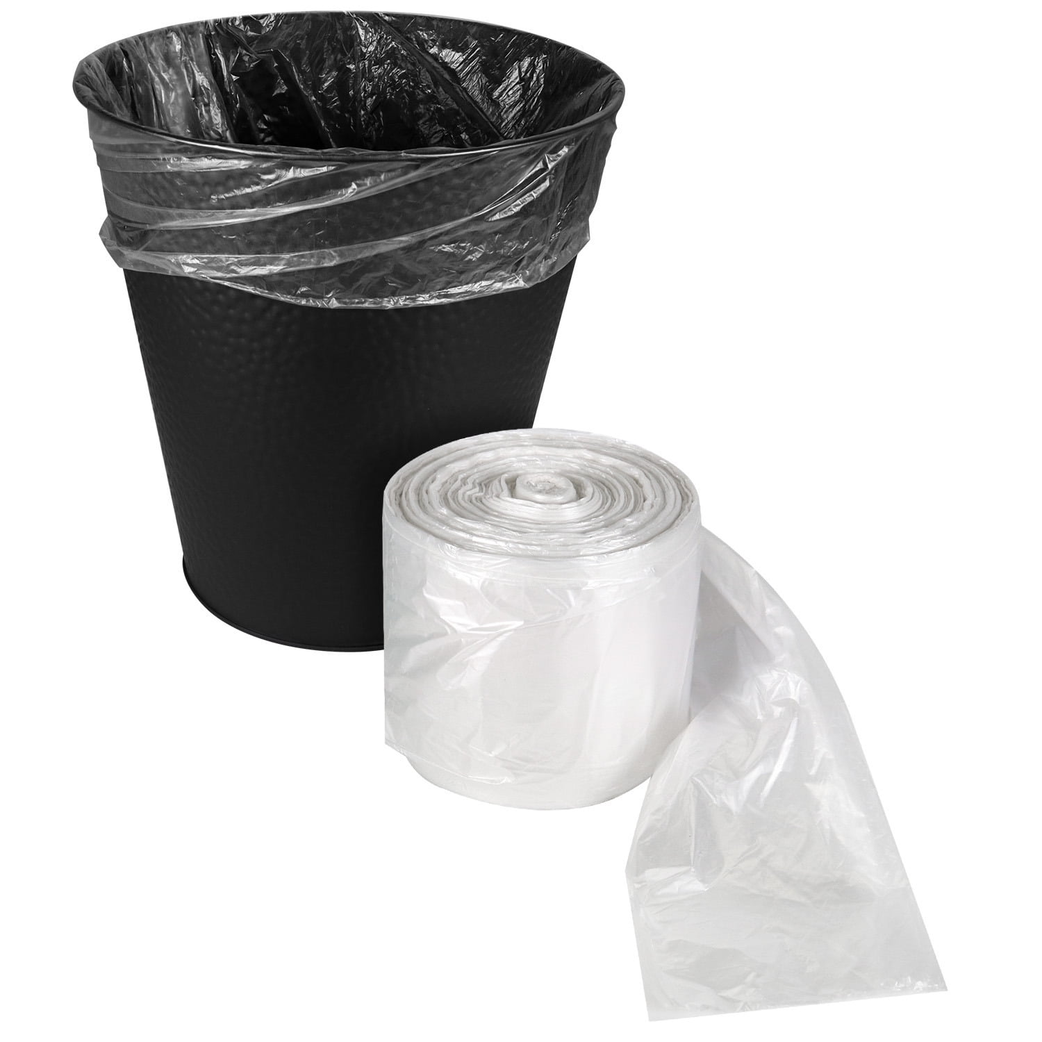 4 Gallon/180pcs Small Black Trash Bags Strong Garbage Bags