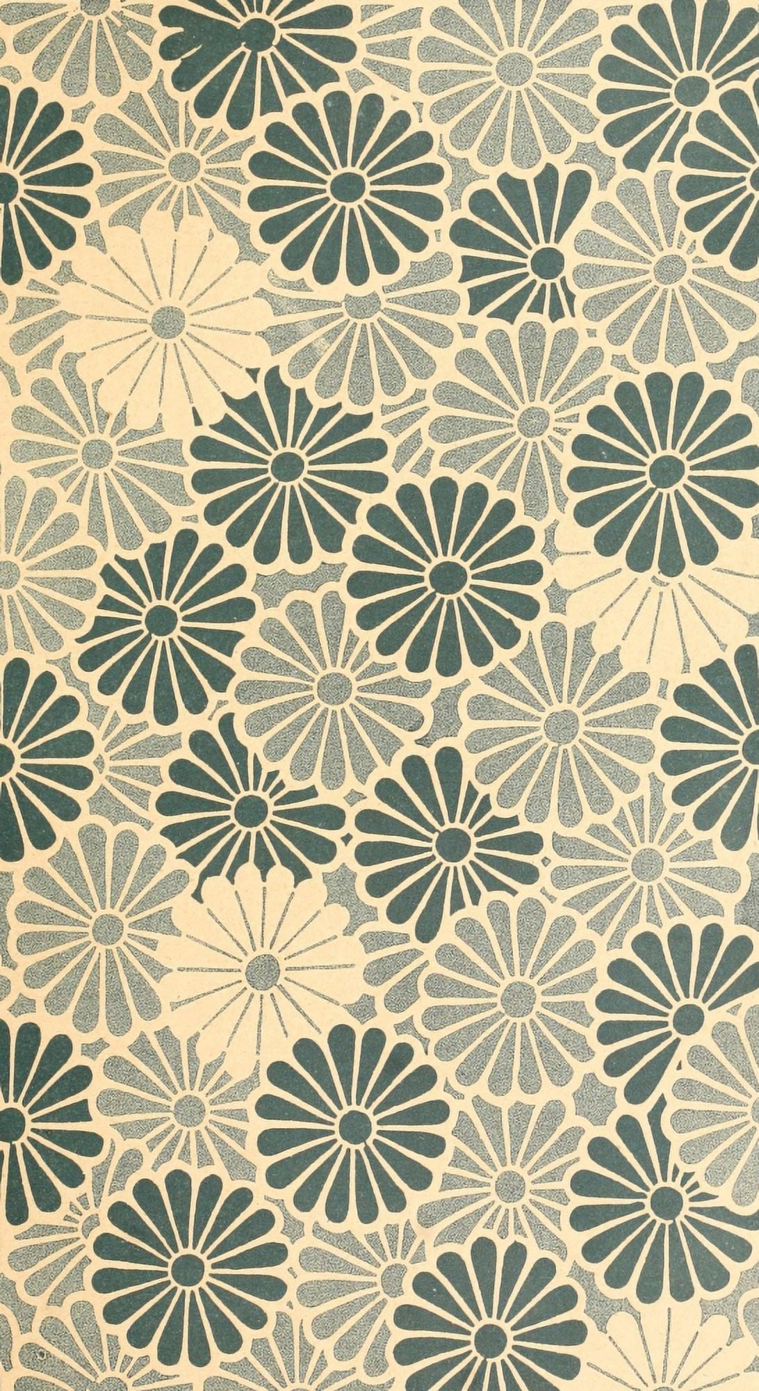 Blue floral Artistic Japan 1891 Canvas Art - Unknown (18 x 24)
