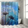 thumbnail image 1 of Blue flower, dandelion  Bathroom Decor Set , multi size Colorful Luxurious Graphic Print Polyester Fabric Fashion Bathroom Decor Sets with Hooks  100％聚酯纤维 shower curtain for bathroom decoration shower, 1 of 7