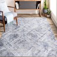 thumbnail image 1 of Blue/grey Geometric 6x9 Area Rug, Non-shedding, Stain , Suits Various Rooms In Household Enhances Home Interiors Including Living Room, Bedroom, Dining, Office, 1 of 2