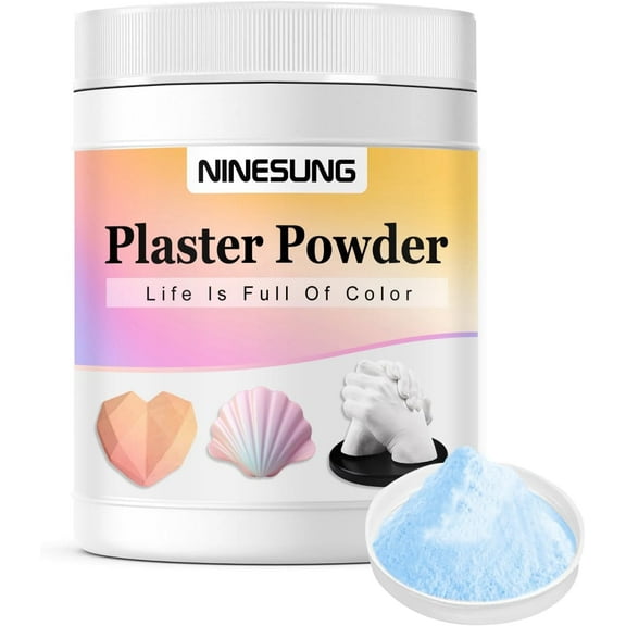 Blue  gypsum powder, Paris gypsum hand mask casting powder, gypsum cement, ceramic and ceramic craft gypsum powder, suitable for mold making, gift giving (Blue, 1 pound)