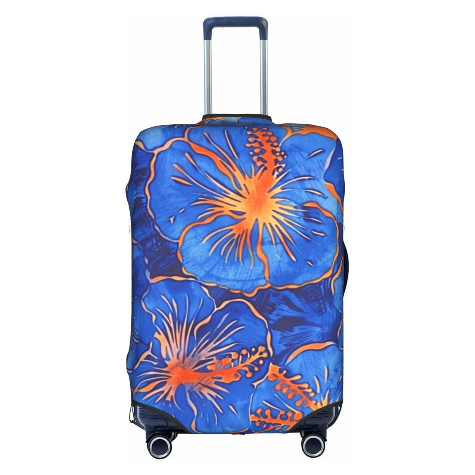 Blue hibiscus flower pattern Trolley Case s Allinclusive Model