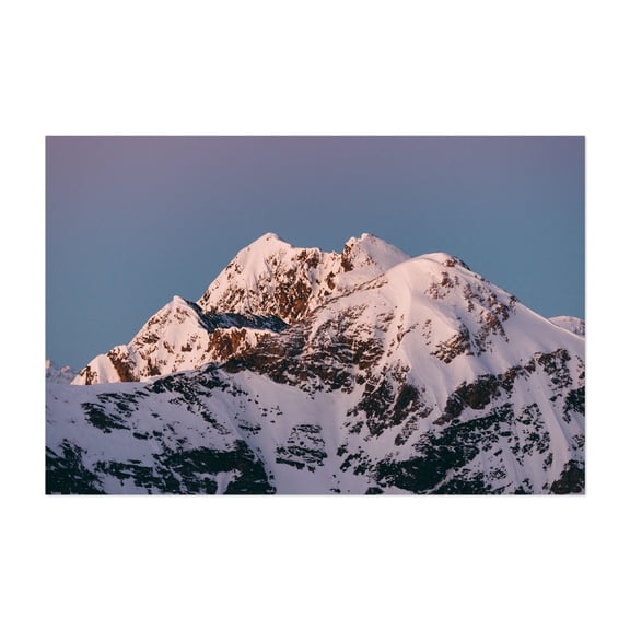 Blue hour peaks - Obertauern Salzburg Austria Photography Unframed Wall Art Print 12 x 18 inches