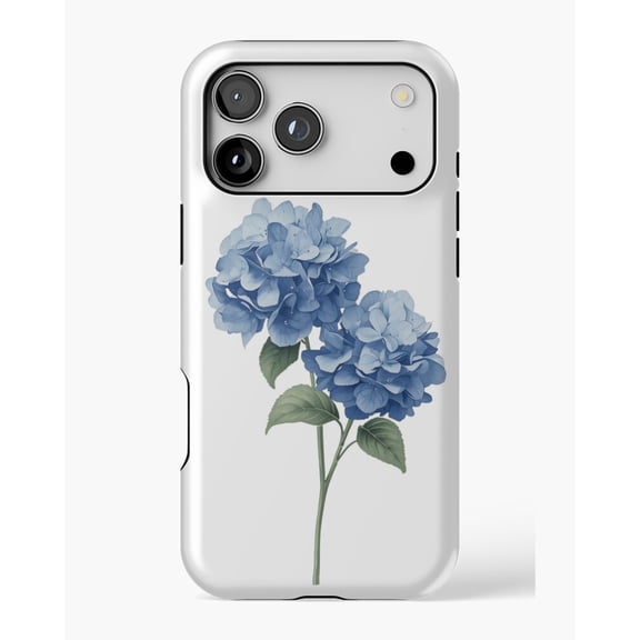 Blue hydrangea flowers H1814 Premium Durable Case for iPhone 17 16 15 14 13 12 11 Pro Max – Unisex Style