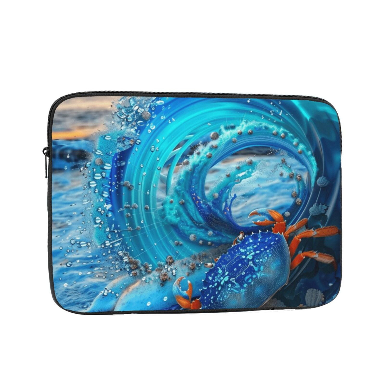 Blue in spiral shape bottom rebound bubble buffer laptop interior bag