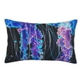 Blue jellyfish in dark waters decorative bed pillowcase with envelope