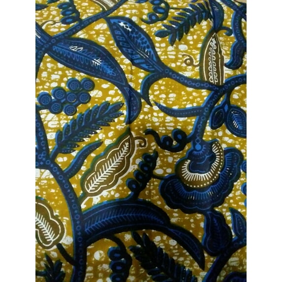 Blue/navyPrint 100% Cotton Fabric ~73"×23"