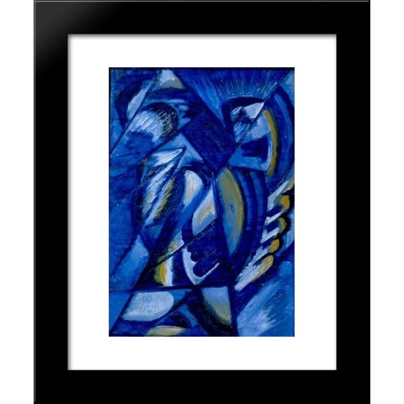 Blue on Tin 20x24 Framed Art Print by Olga Rozanova