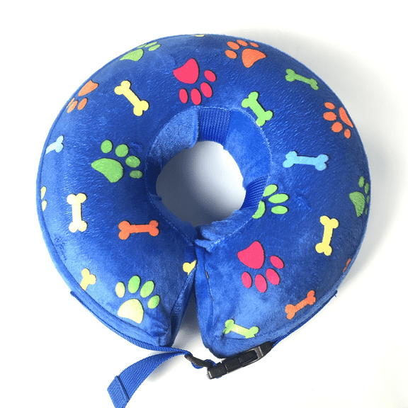Blue paw print fills the safety fence collar to keep your pet safe on the right side of the fence.