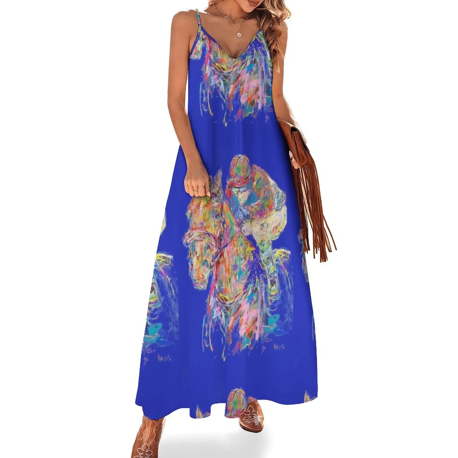 Blue rider Sleeveless Dress birthday dresses for women dresses summer ...