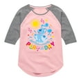 thumbnail image 1 of Blue's Clues & You! - Play Day - Summer Fun - Toddler & Youth Girls Raglan Graphic T-Shirt, 1 of 4