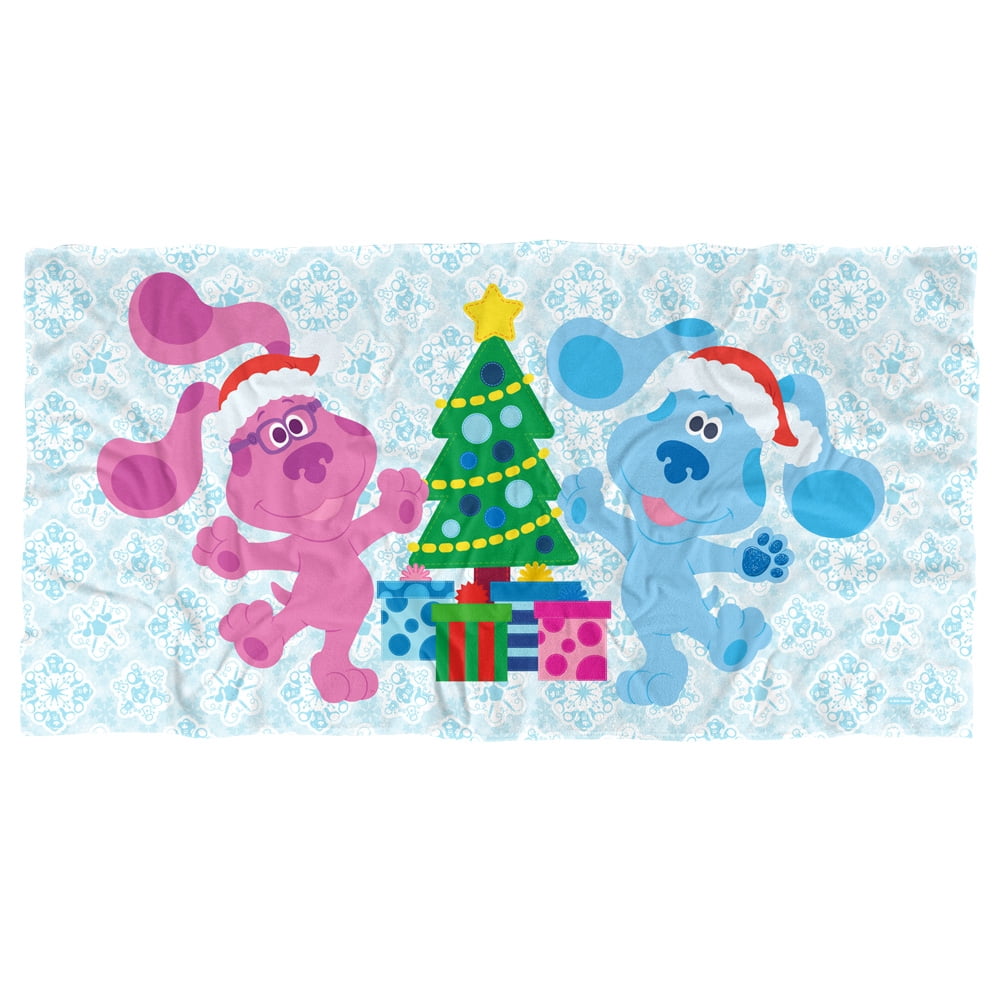 Blue's Clues, 30'x60' Blue Magenta Christmas Beach Towel