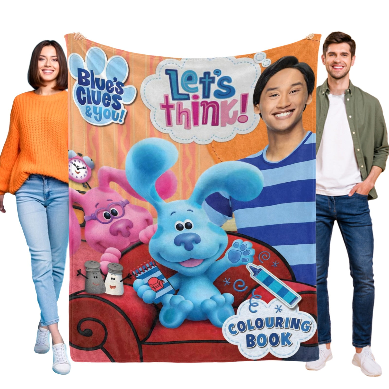 Blue's Clues-Anti-Pilling Flannel Blanket Soft Lightweight Plush Fuzzy Cozy Luxury Blanket for Home and Kitchen Use Perfect for Kids and Adults 48"*71"(120cm*180cm)