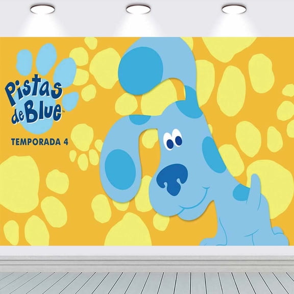 Blue's Clues Backdrop Banner Party Supplies Poster Movie Theme Background for Photography Birthday Decorations