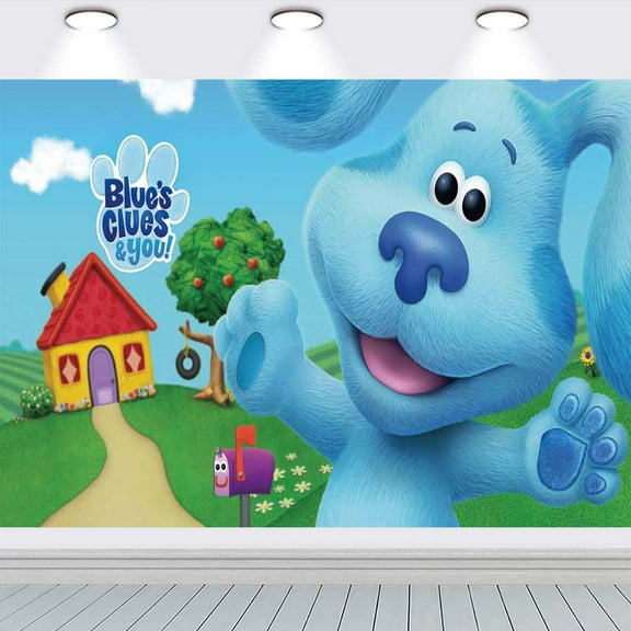 Blue's Clues Backdrop Banner Party Supplies Poster Movie Theme Background for Photography Birthday Decorations