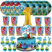 Blue's Clues Birthday 1st Cups Party Supplies Plates Fans Decorations Cake Topper Decor