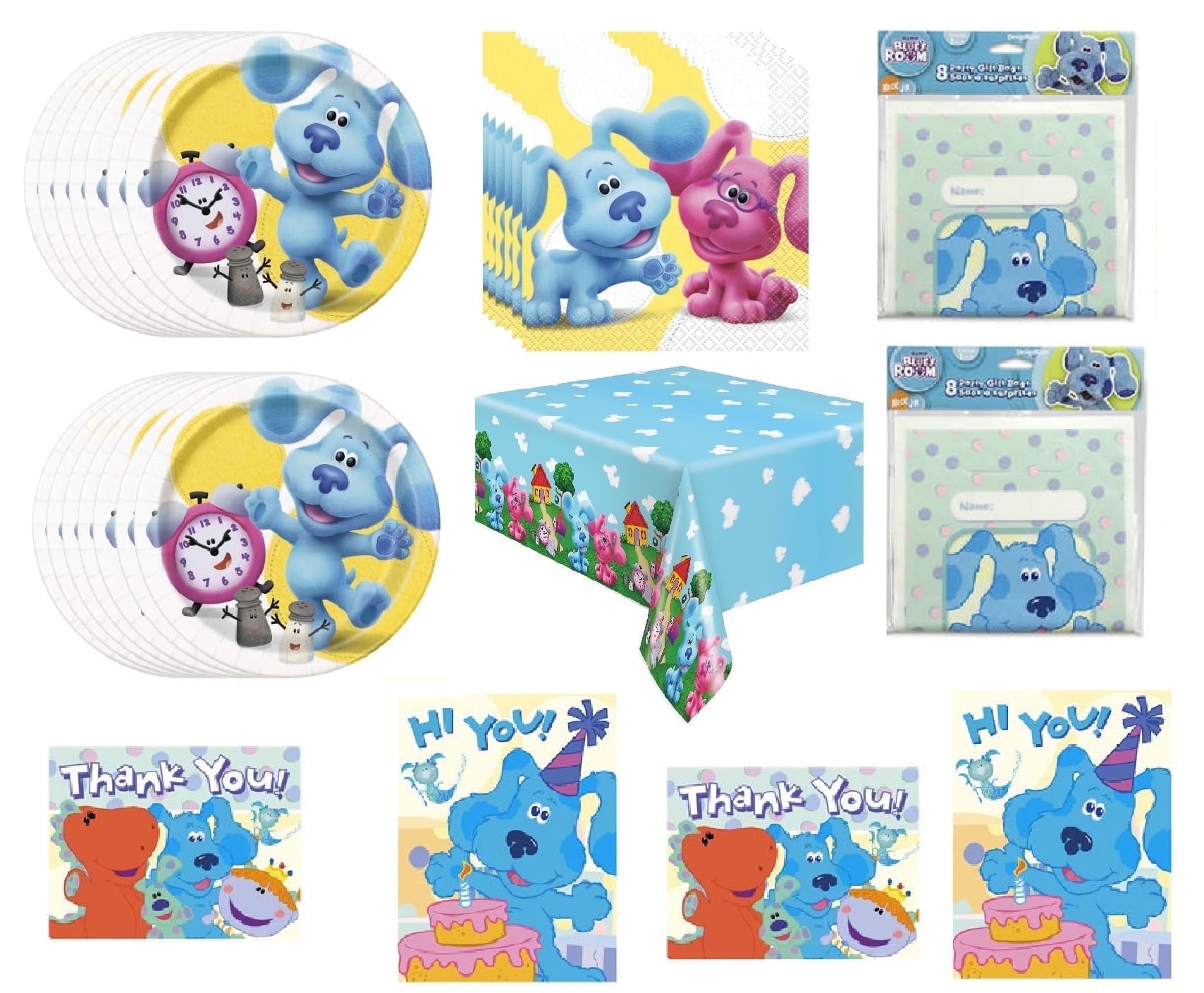 Unique Blue's Clues Birthday Party Supplies Set, 16 Dessert Plates