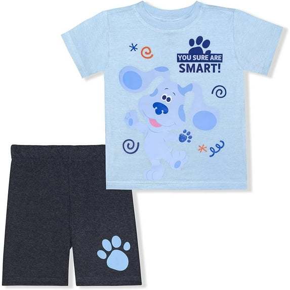Blue's Clues Blue Boys 2 Piece Character Short Set, Toddler