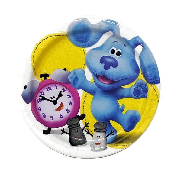 Blue's Clues Blue Tickety Tock Mr Salt & Mrs Pepper 6-3/4" Party Plates - Pack of 8