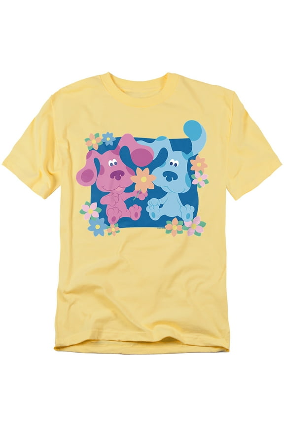 Blues Clues (Classic) T-Shirt Magenta And Flowers Unisex Graphic Tee For Men & Women