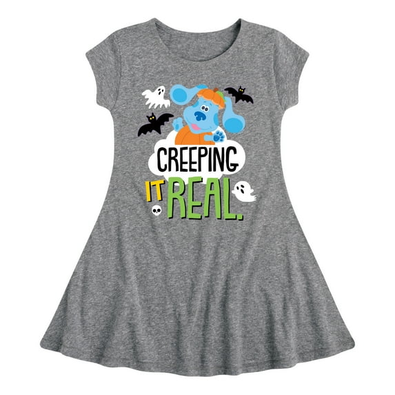 Blue's Clues - Creeping It Real - Toddler And Youth Girls Fit And Flare Dress