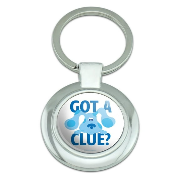 Blue's Clues Got a Clue Keychain Classy Round Chrome Plated Metal