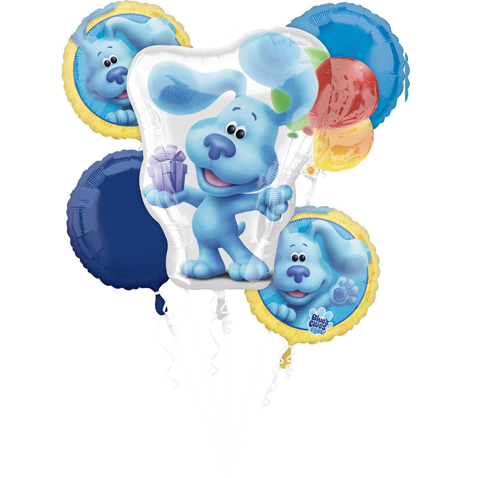 MAYFLOWER DISTRIBUTING Blue's Clues Party Balloons - 5 Piece Bouquet