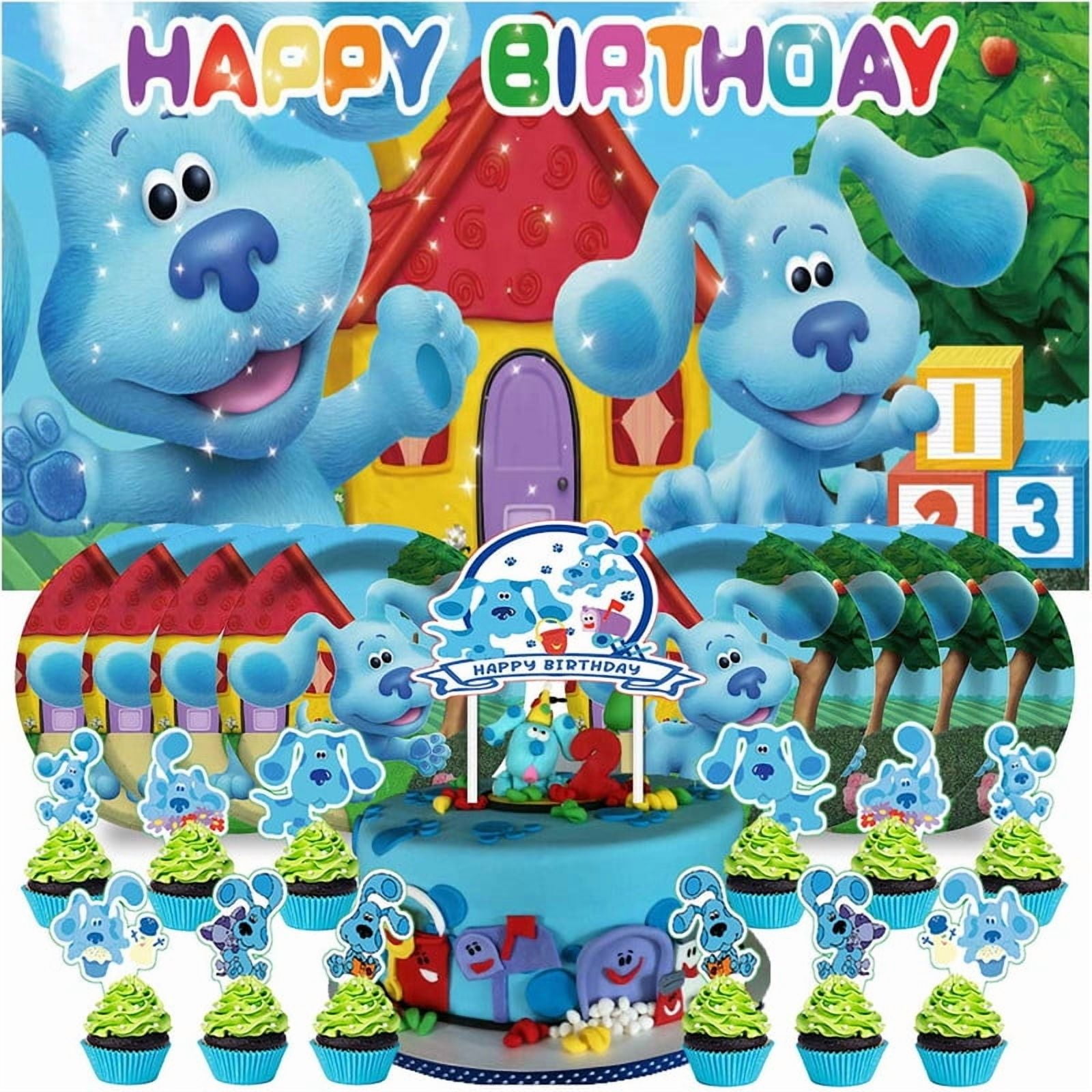 Blue's Clues Party Decor Decorations Plates Movie Background Cake Topper Fans Backdrop Banner
