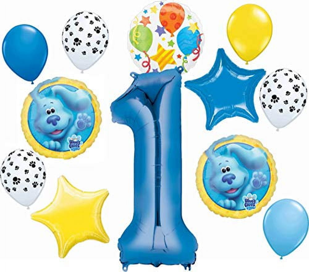 MAYFLOWER PRODUCTS Blue's Clues Party Supplies 1st Birthday Balloon Bouquet Decorations