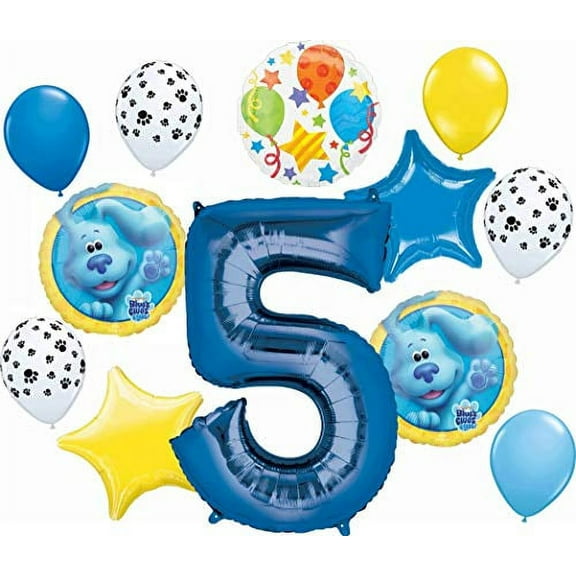 Blue's Clues Party Supplies 5th Birthday Balloon Bouquet Decorations
