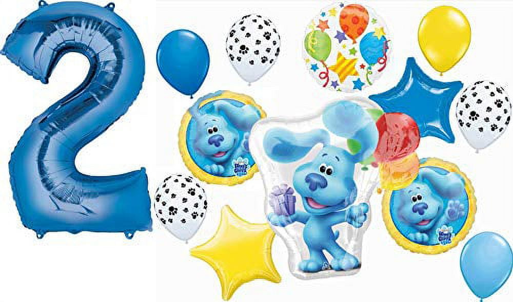 MAYFLOWER PRODUCTS Blue's Clues Party Supplies BLUE 2nd Birthday Balloon Bouquet Decorations