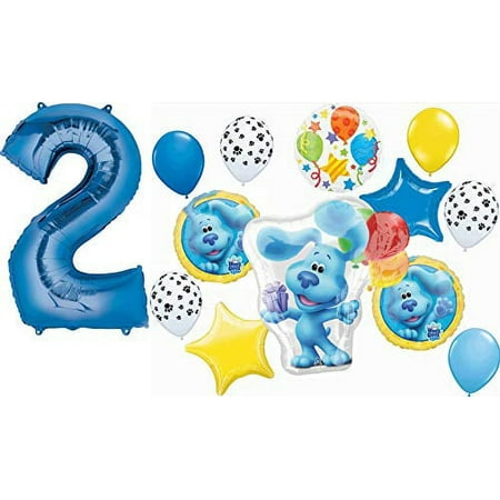 Blue's Clues Party Supplies BLUE 2nd Birthday Balloon Bouquet Decorations