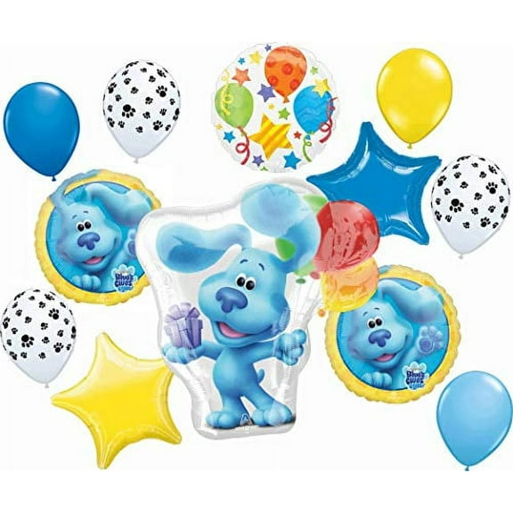 Blue's Clues Party Supplies Blue Birthday Balloon Bouquet Decorations